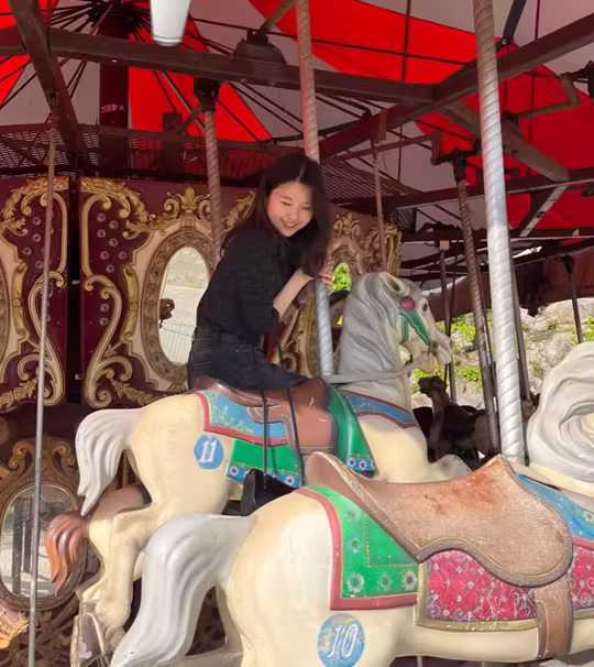 Danha on a carousel